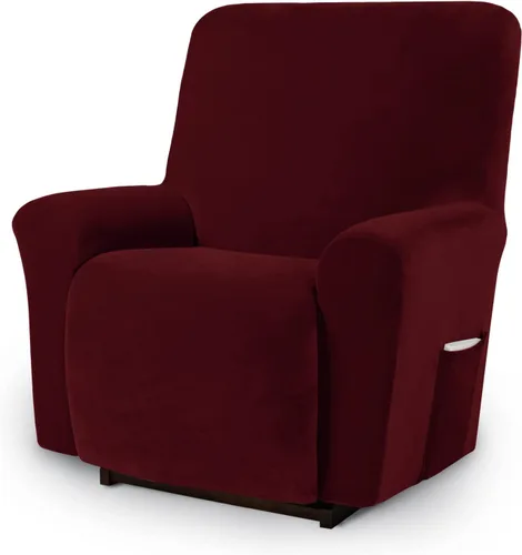 Vista 12 de Asnomy Fundas para Silla Reclinable Lazy Boy con Bolsillos, Fundas Elásticas de Terciopelo para Sofá, Fundas de 1 Pieza para Muebles, Protector