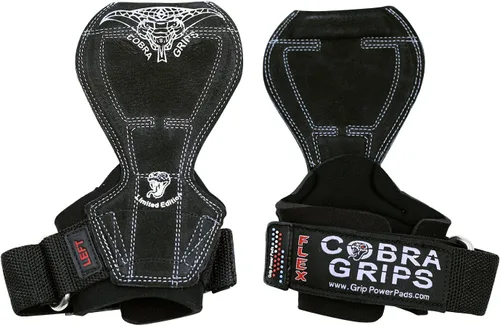 Vista 14 de Cobra Grips Flex Model Weight Lifting Gloves Heavy Duty Straps Alternative Power Lifting Hooks for Deadlifts with Padded Wrist Wrap Support
