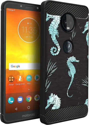 Vista 35 de CasesOnDeck - Funda compatible con Motorola Moto Z4 / Moto Z4 Play, funda de diseño de Moto Z4 Play, delgada, flexible, elegante, protección contra