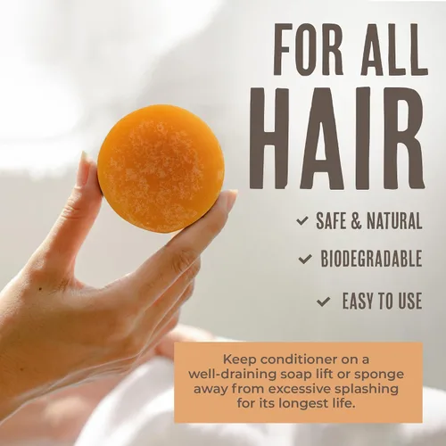 Vista 6 de Barra de acondicionador hialurónico y seco, acondicionador natural para el crecimiento, hidratante para cabello seco, desenredante para todo