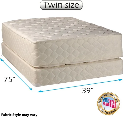 Vista 2 de Dream Solutions USA Highlight - Colchón firme de lujo y caja de resortes de 2.0 in de altura con protector de colchón incluido – ortopédico