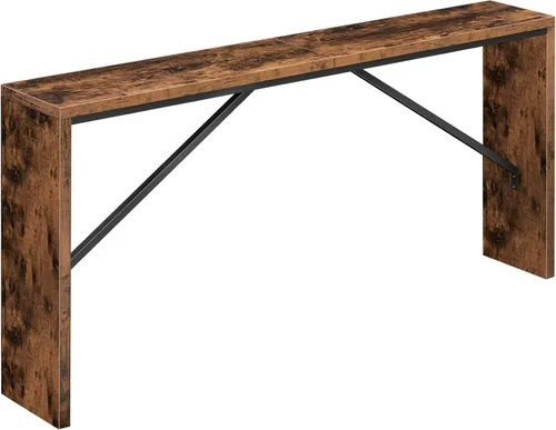Vista 13 de MAHANCRIS Mesa consola, mesa de sofá de 62.2 pulgadas de largo detrás del sofá, mesa de entrada estrecha, mesa de comedor de granja con marco
