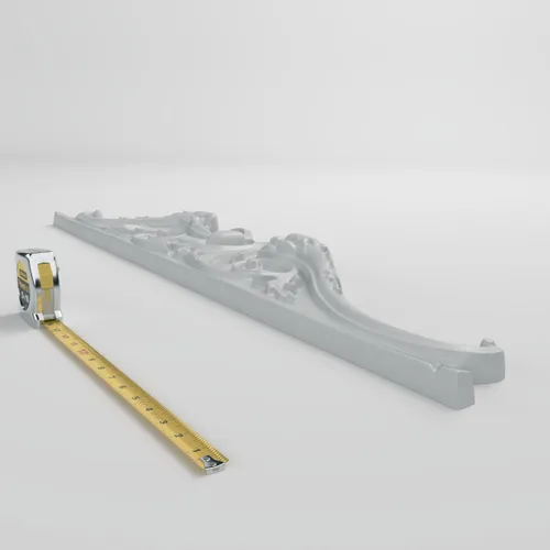 Vista 6 de Ekena Millwork 107.6 cm de ancho x 21.2 cm de alto x 6.35 cm de profundidad Kendall Center con sobrepuesto de scrolls