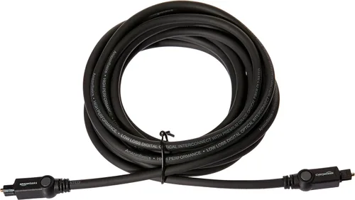 Vista 5 de Amazon Basics - Cable de audio óptico digital Toslink, clasificado CL3, multicanal, para sistema de audio, barra de sonido, cine en casa, conectores