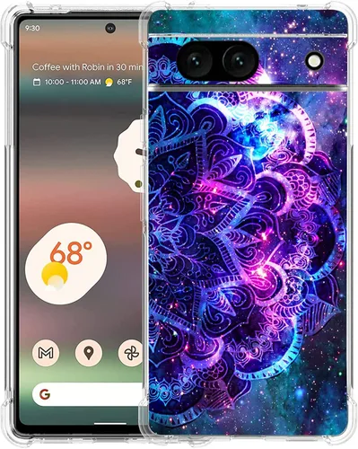 Vista 18 de Funda para Google Pixel 7a, diseño de mariposas azules, rosas, protección contra caídas, a prueba de golpes, TPU de cuerpo completo, resistente a