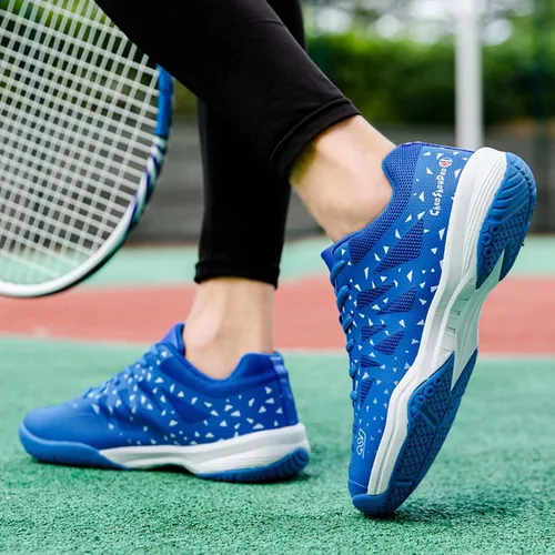 Vista 5 de Jakcuz Zapatos de tenis de bádminton para hombres y mujeres, zapatos de raqueta, tenis de voleibol para entrenamiento de cancha en interiores