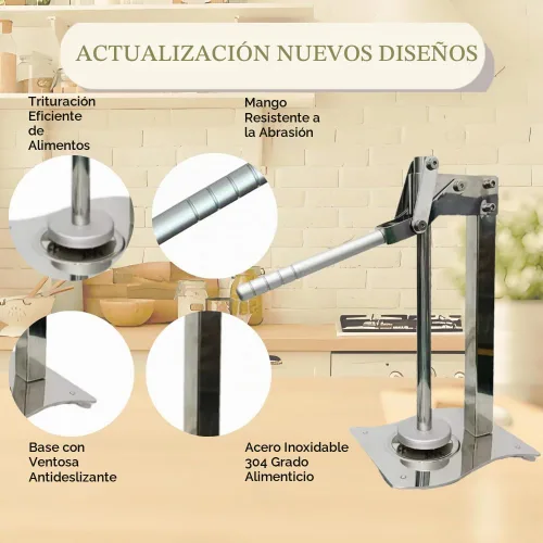 Vista 3 de Exprimidor de limón Exprimidor manual de acero inoxidable con mango de prensa Exprimidor de limón y lima Exprimidor de limón Trituradora de nueces