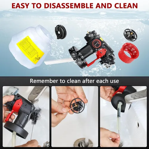 Vista 6 de Pulverizador de pintura inalámbrico compatible con batería Milwaukee M18 de 18 V, capacidad de 33.8 fl oz, pistola de pintura en aerosol HVLP, 3