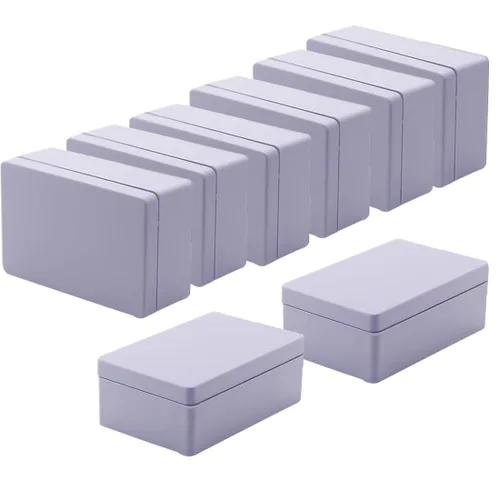 Vista 18 de Zulkit 12 cajas de proyecto de plástico ABS para proyectos eléctricos, caja de conexiones pequeña, color blanco, 2.17 x 1.28 x 0.79 pulgadas