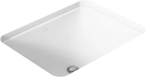 Vista 17 de KOHLER K-20000-0 - Rectángulo Caxton, 20-5 / 16 x 15-3 / 4 Pulgadas. Lavabo empotrado de baño, K-20000-96 Biscuit