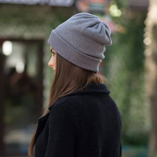 Vista 3 de wjiNFDFG Gorro para hombre y mujer, para otoño e invierno, a la moda, cálido, gorro de punto de lana