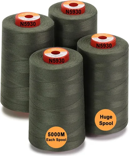 Vista 18 de New brothread - 30 opciones - 2 conos grandes de 5500Y (5000M) cada uno de hilo de poliéster hilado multiusos 40S/2 (Tex27) para serger, overlock