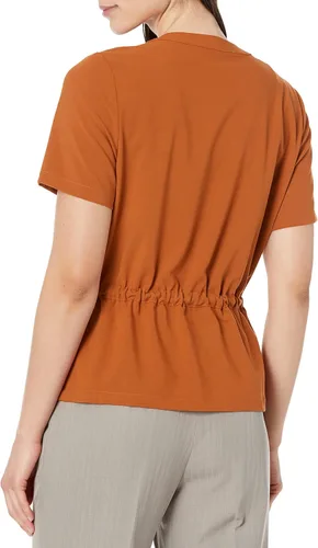 Vista 5 de Calvin Klein Missy - Camisa de manga corta con cintura fruncida para mujer