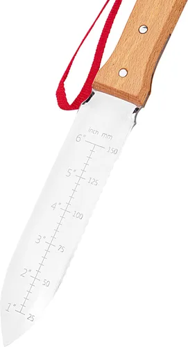 Vista 3 de Nisaku NJP651 Cuchillo Hori para Desbrozar y Excavar - Edición Endurecido HRC58, Auténtico Tomita (Est. 1960) Acero Inoxidable Japonés, Cuchilla