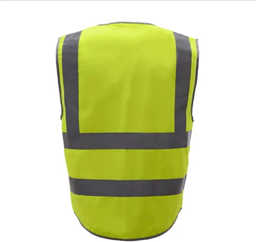 Vista 3 de TOPTIE Chaleco de seguridad frontal con cremallera de alta visibilidad clase 2 con 9 bolsillos y tiras reflectantes, cumple con las normas ANSI/ISEA