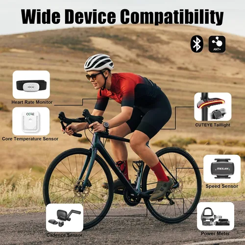 Vista 6 de MEILAN Navihood L1 - Computadora GPS para bicicleta, computadora de navegación con mapas sin conexión y planificación dinámica de la carretera