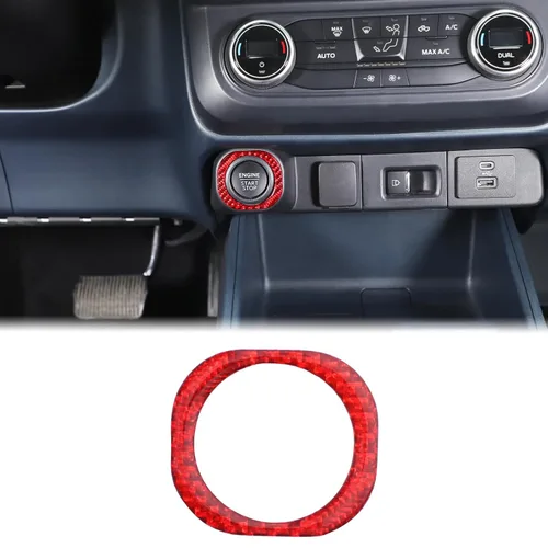 Vista 11 de Aunginsy Cubierta de anillo para decoración de arranque de motor de automóvil compatible con Ford Maverick 2022 2023 2024 de aluminio para botón