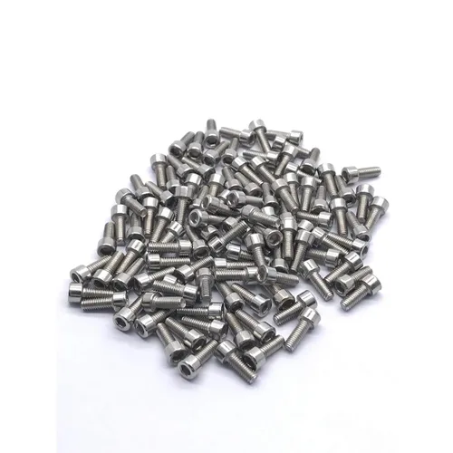 Vista 9 de Tornillos de cabeza hexagonal M3 x 0.236 in, rosca completa, superficie brillante, acero inoxidable, tornillos de cabeza hexagonal