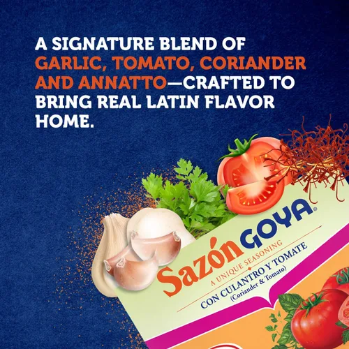 Vista 6 de Goya Foods Sazón condimento con cilantro y tomate, 1.41 onzas (paquete de 36)
