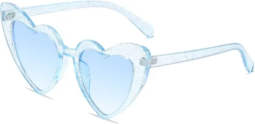 Vista 7 de aisswzber Gafas de sol con forma de corazón para mujer, estilo retro, estilo moderno, estilo retro, UV400