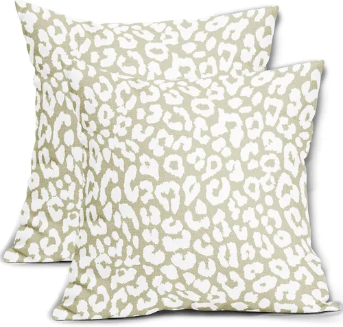 Vista 43 de Juego de 2 fundas de almohada con estampado de leopardo negro de 16 x 16 pulgadas, diseño de animal de guepardo, chinoiserie, fundas de almohada