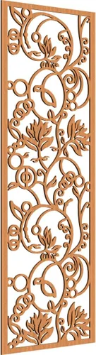 Vista 143 de Caspian Paneles de pared de madera con calado decorativo perforado, 9 3/8 pulgadas de ancho x 24 3/8 pulgadas de alto x 1/4 de alto, cereza