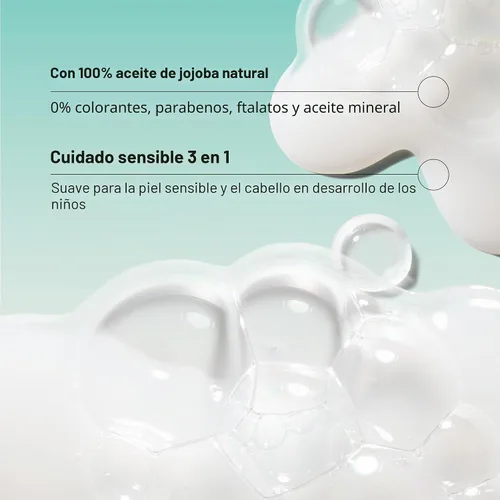 Vista 3 de Suave Kids Champú acondicionador 3 en 1 para niños, gel de baño Purely Fun que hace que la hora del baño sea rápida y fácil, sin parabenos y probado