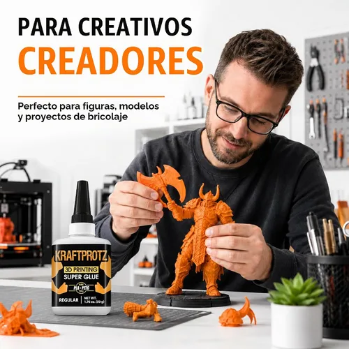 Vista 5 de Pegamento líquido de impresión 3D Super Glue 1.75 oz - PLA ABS PETG TPU