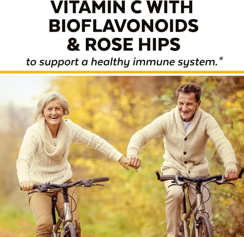 Vista 3 de Vitamina C Viva Naturals Premium Non-GMO con Bioflavonoides y escaramujos, 0.03527 oz, 250 cápsulas vegetales.