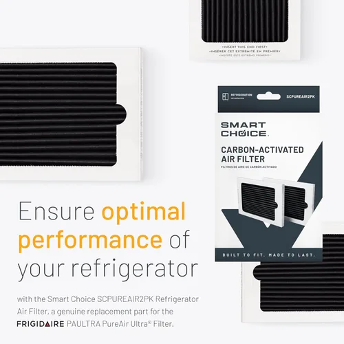 Vista 2 de Smart Choice SCPUREAIR2PK Filtro de aire para refrigerador, parte de repuesto genuina para Frigidaire PAULTRA PureAir Ultra, paquete de 2