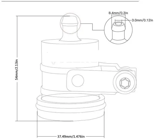 Vista 6 de Motorcycle Brake Fluid Reservoir Clutch Cylinder Tank Oil Fluid Cup for Y&amaha XT660 X/R XT660Z XT660R TENERE XT 660R 660X 660Z