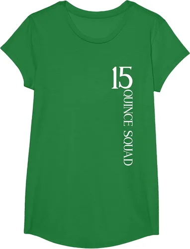 Vista 102 de Quince Squad Quinceanera 15th Birthday - Camiseta de quinceañera para niñas Asphalt Grey