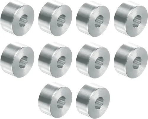 Vista 14 de uxcell 10 piezas de espaciador de aluminio con 1/2" de diámetro interno x 1" de diámetro exterior x 1" de longitud, con acabado liso, espaciador