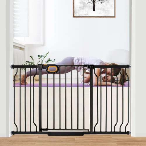 Vista 17 de owlie Pequeña puerta estrecha para bebé para escaleras, pasillos de 23.6-27.6 pulgadas de ancho, puerta de presión para niños, puerta para niños