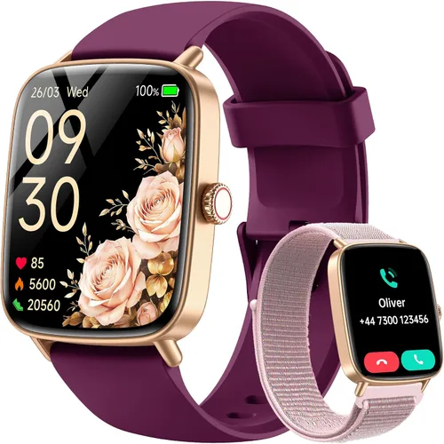 Vista 12 de Gydom Reloj inteligente para hombre, rastreador de fitness HD de 1.85 Más de 110 modos deportivos, frecuencia cardíaca, sueño/estrés, reloj Negro