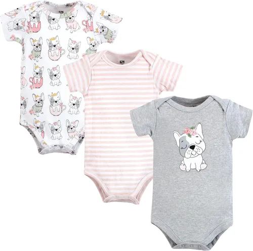 Vista 359 de Hudson Baby baby-girls Cotton Bodysuits 3-pack