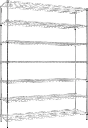 Vista 14 de Finnhomy Estantería de alambre de 8 niveles, estantería ajustable de alambre de acero, 14 x 36 x 80 pulgadas, 8 estantes de almacenamiento de metal