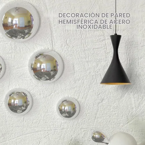 Vista 4 de 6 bolas de hemisferio hueco, media bola para decoración al aire libre, centro comercial, decoración de pared (dorado)