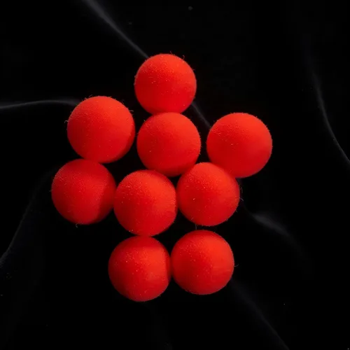Vista 5 de Pelotas de esponja rojas de 1.4 in, bola de esponja para dedos, accesorios de primer plano, accesorios de juguete de comedia clásica, accesorios