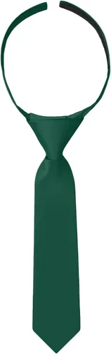 Vista 14 de Jacob Alexander Corbata de gancho y bucle de color sólido preatada de 8 pulgadas para niños pequeños Manzana Verde (Apple Green)