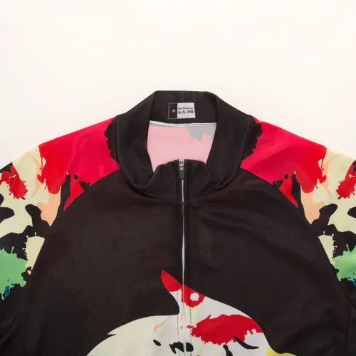 Vista 5 de Pohoopo Camisetas de ciclismo transpirable manga corta bicicleta chaqueta ciclismo camisa