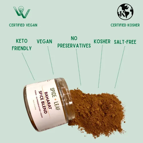 Vista 2 de Mezcla de Especias Premium Baharat de Spice + Leaf - Especia Kosher, Vegana, Sin Conservantes. Vegetariana, Sin Lácteos y Sin Sal