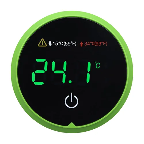 Vista 7 de Termómetro digital para acuario con pantalla táctil LED, termómetro adhesivo para tanque de peces Betta Tanks, alarma de temperatura HI/LO, sensor