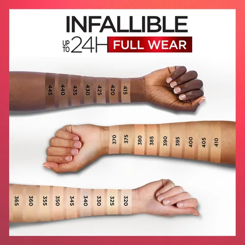 Vista 5 de L'Oreal Paris Makeup Infalible Full Wear Corrector mate impermeable, cobertura completa, tono de piel claro (Porcelain), 0.33 fl oz 320 PORCELANA