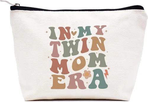 Vista 118 de LIBIHUA Bolsa de maquillaje para mujer, bolsa de cosméticos regalos para ella, bolsa de viaje femenina, Beige, 1 en mi era de Lacrosse Mom