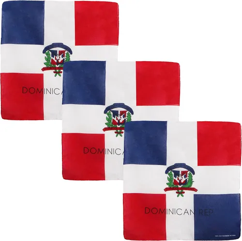 Vista 23 de Motique Accessories Juego de 3 bandanas grandes de algodón - Banderas del Caribe