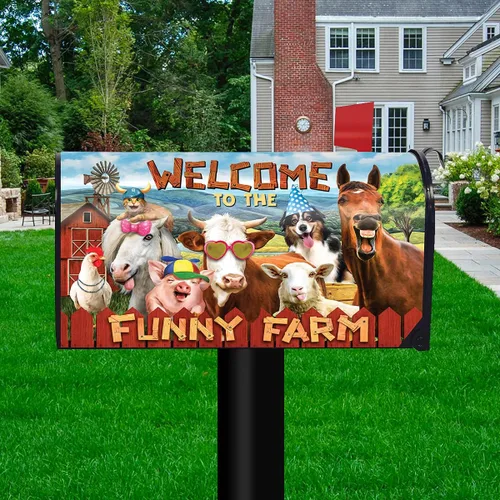 Vista 3 de Briarwood Lane Funny Farm - Funda para buzón de verano
