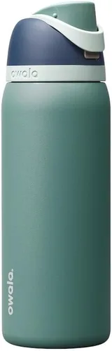 Vista 101 de Owala FreeSip - Botella de agua de acero inoxidable de 24 onzas, pistas de esquí de los años 80
