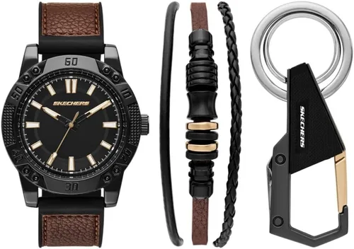 Vista 8 de Skechers Set de Regalo para Hombre con Reloj y Pulsera Apilable o Correa Intercambiable