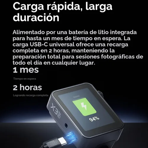 Vista 9 de Godox X3 Pro C X3Pro C Pantalla táctil TTL Flash Trigger para Canon, 2.4G inalámbrico, pantalla LCD de 2.4 pulgadas, integración Bluetooth y control